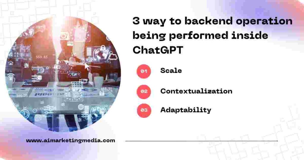 3 way to backend operation being performed inside ChatGPT